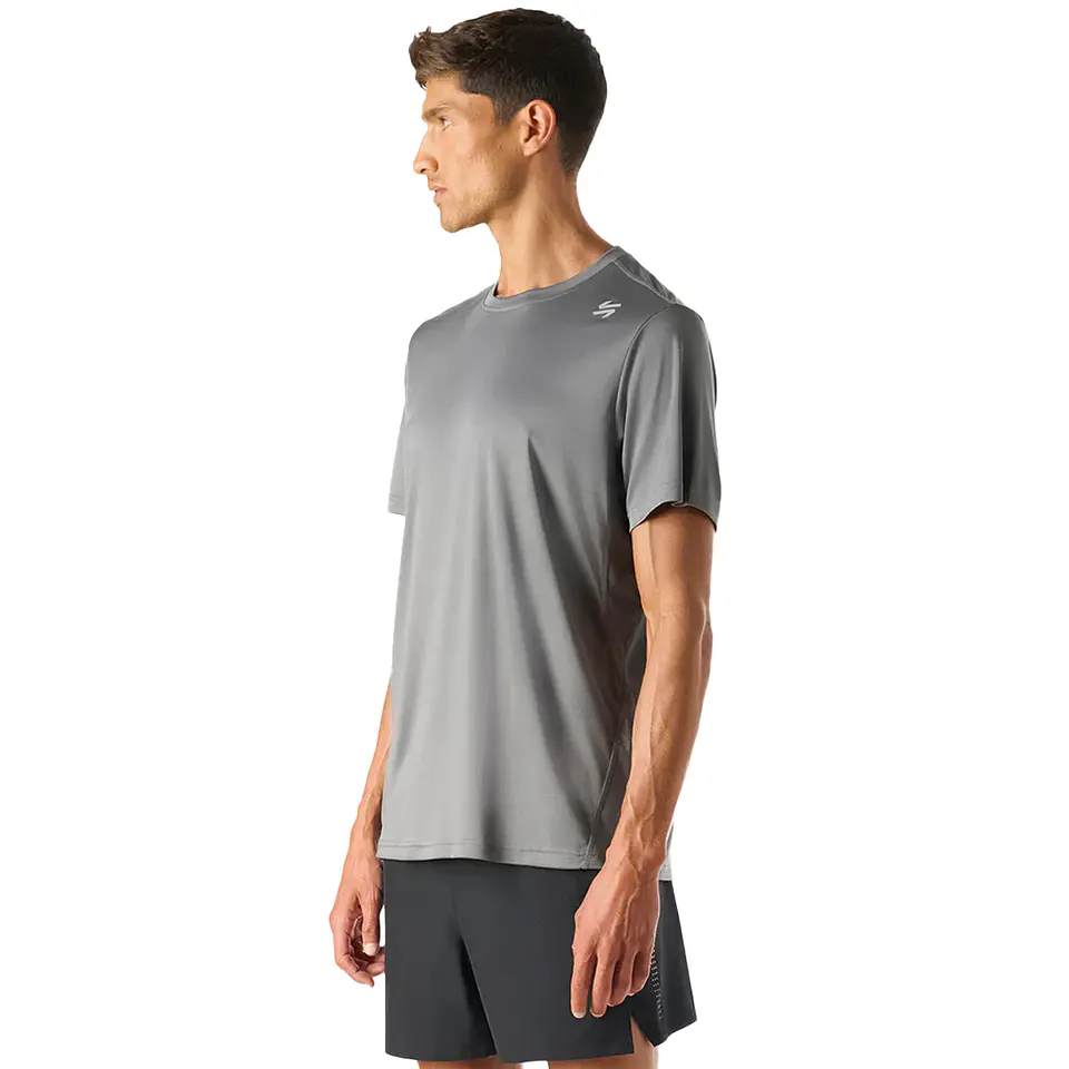 Polera Hombre Tempo Advanced T-Shirt Gris Medio Vulcano 2