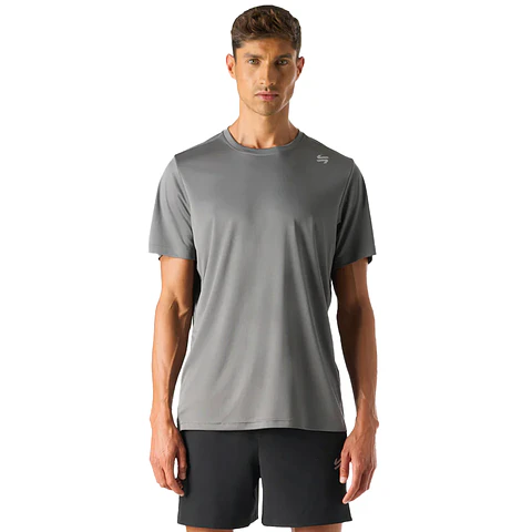 Polera Hombre Tempo Advanced T-Shirt Gris Medio Vulcano
