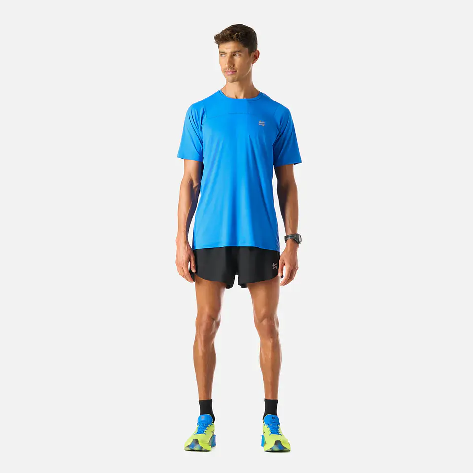 Polera Hombre Built To Move T-Shirt Azul Vulcano 5