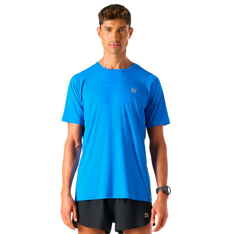 Polera Hombre Built To Move T-Shirt Azul Vulcano