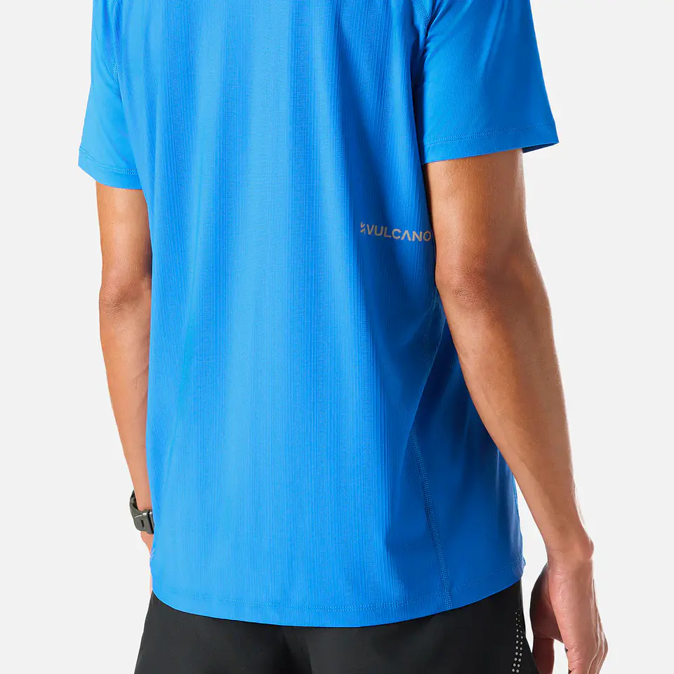 Polera Hombre Built To Move T-Shirt Azul Vulcano 7