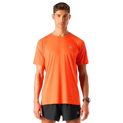Polera Hombre Built To Move T-Shirt Naranjo Vulcano