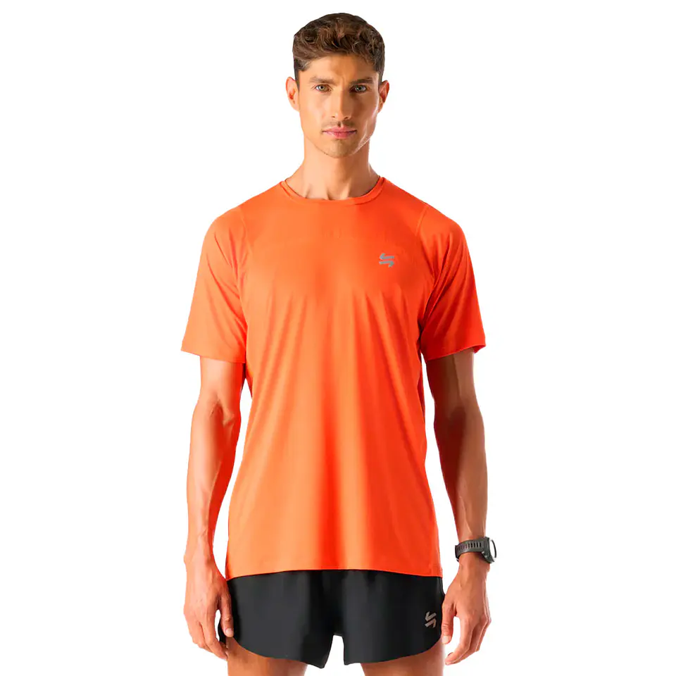 Polera Hombre Built To Move T-Shirt Naranjo Vulcano 1