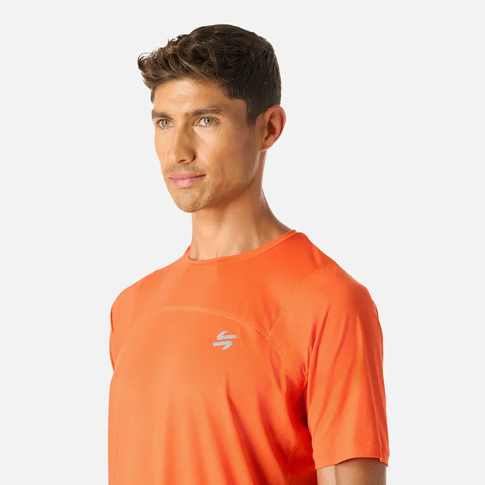 Polera Hombre Built To Move T-Shirt Naranjo Vulcano 3