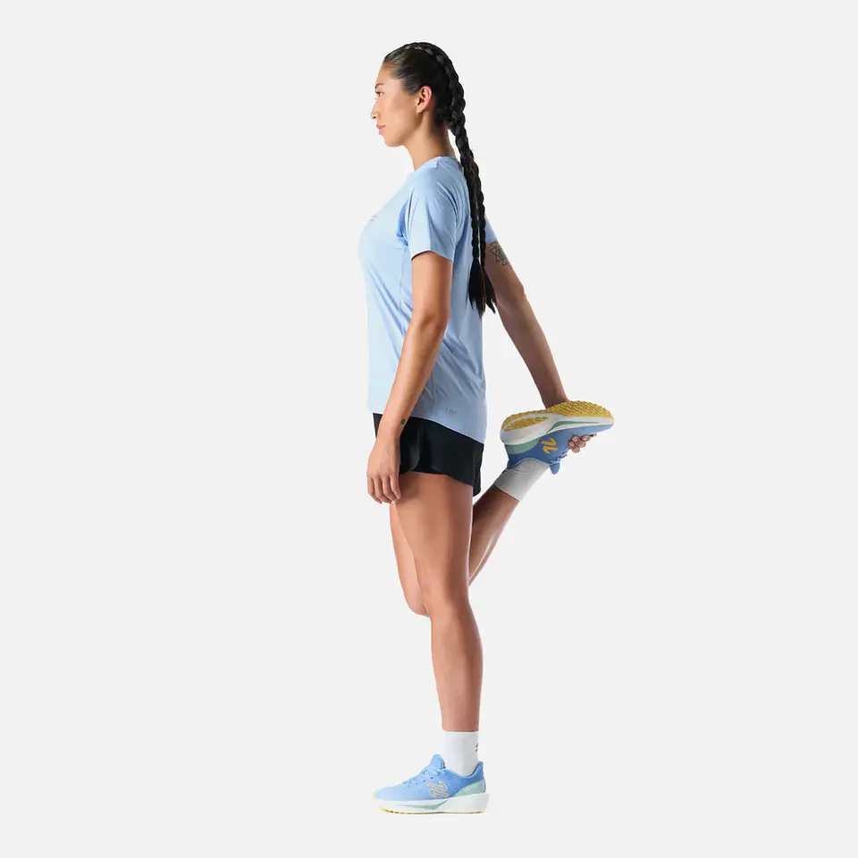 Polera Mujer Built To Move T-Shirt Celeste Vulcano 6