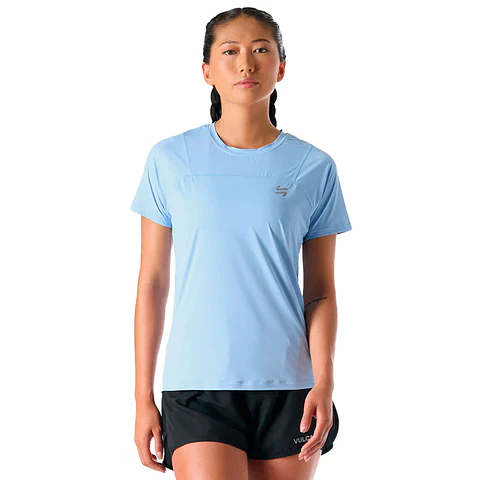 Polera Mujer Built To Move T-Shirt Celeste Vulcano