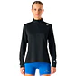 Polerón Mujer Built To Move 1/4 Zip Midlayer Negro Vulcano - Miniatura 1
