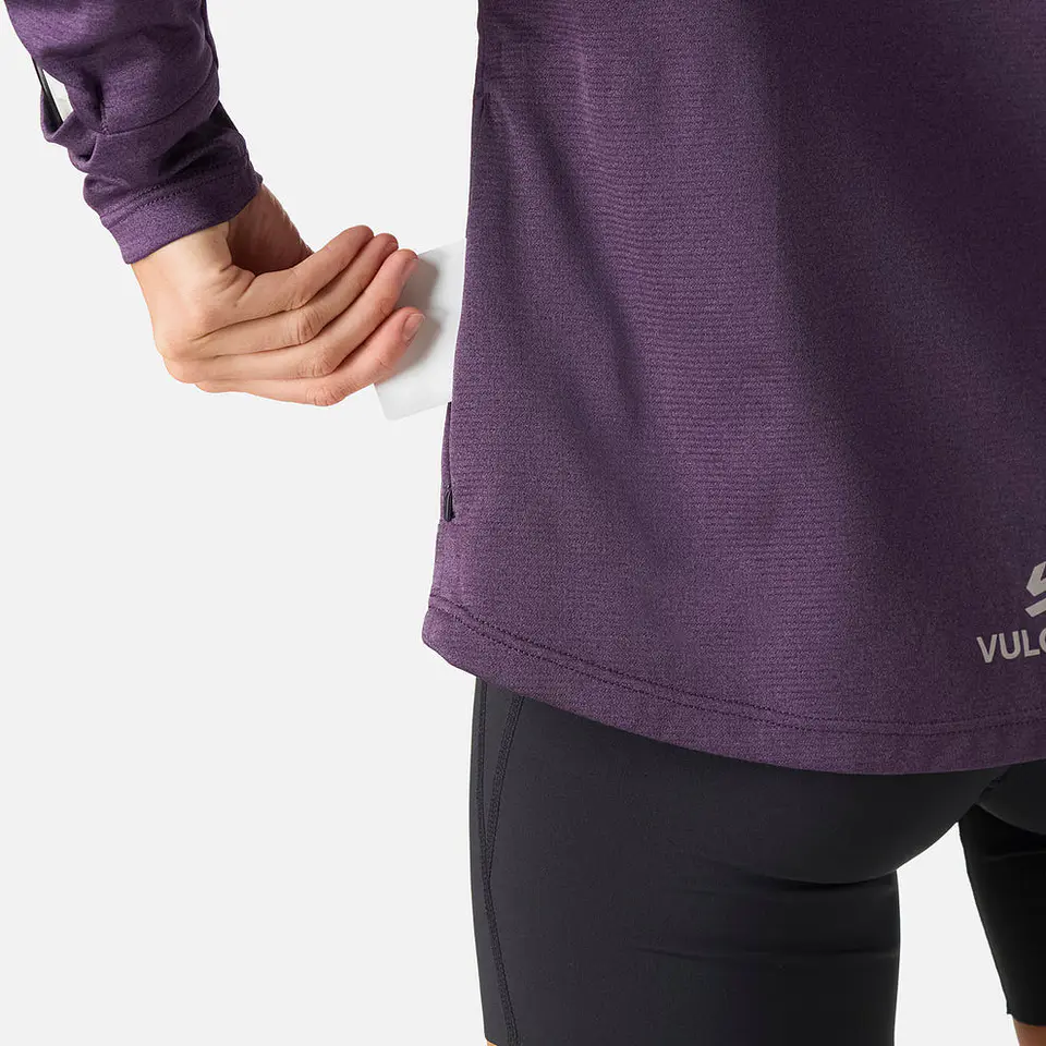 Polerón Mujer Built To Move 1/4 Zip Midlayer Morado Oscuro Vulcano 9