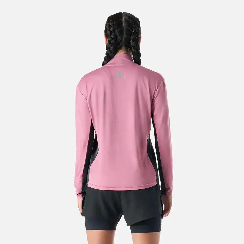Polerón Mujer Tempo 1/4 Zip Midlayer Rosado Vulcano 6