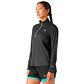 Polerón Mujer Tempo 1/4 Zip Midlayer Negro Vulcano - Miniatura 2