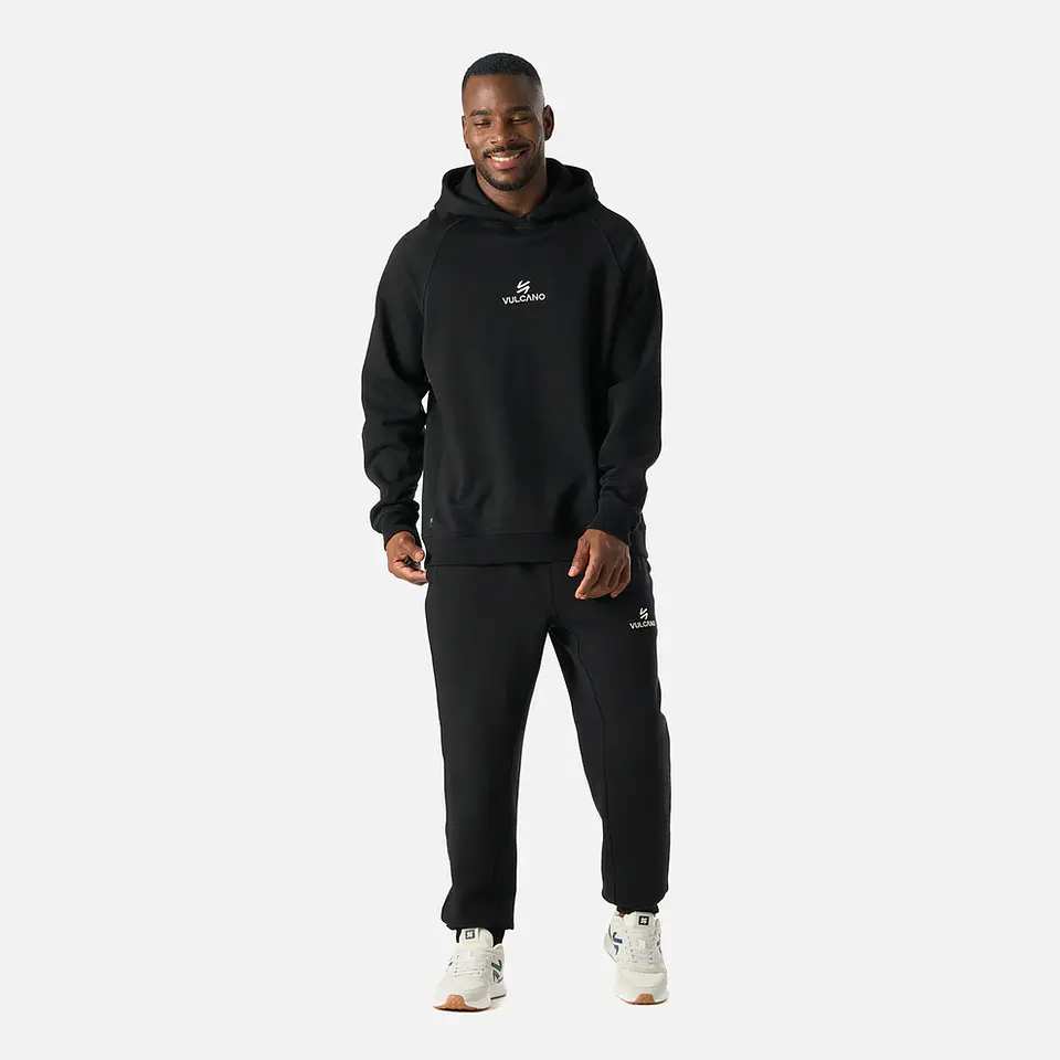 Polerón Hombre Cool Down Sweatshirt Hoody Negro Vulcano 3