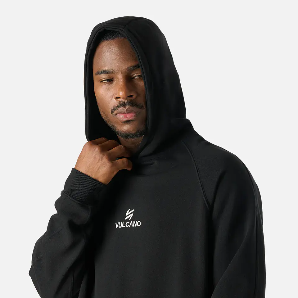Polerón Hombre Cool Down Sweatshirt Hoody Negro Vulcano 7
