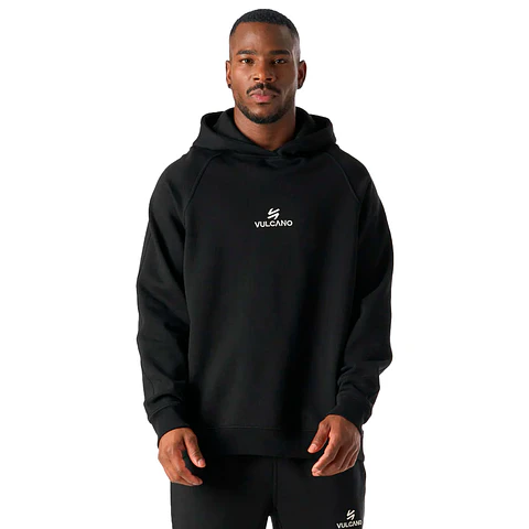 Polerón Hombre Cool Down Sweatshirt Hoody Negro Vulcano