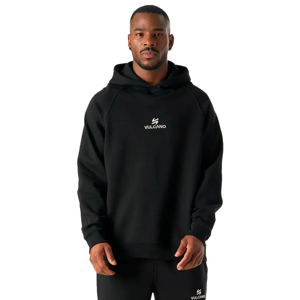 Polerón Hombre Cool Down Sweatshirt Hoody Negro Vulcano 1