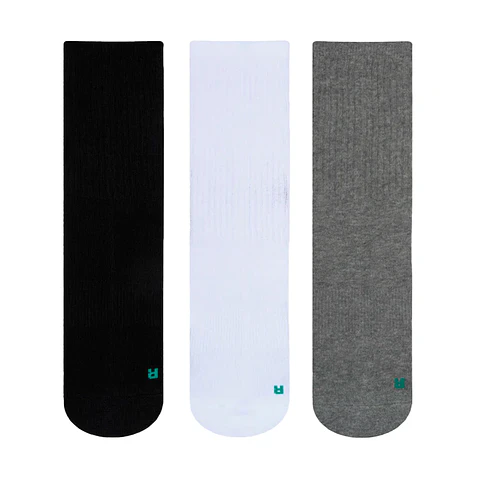  Calcetines Vulcano Essentials Pack Mid Negro / Gris / Blanco Vulcano