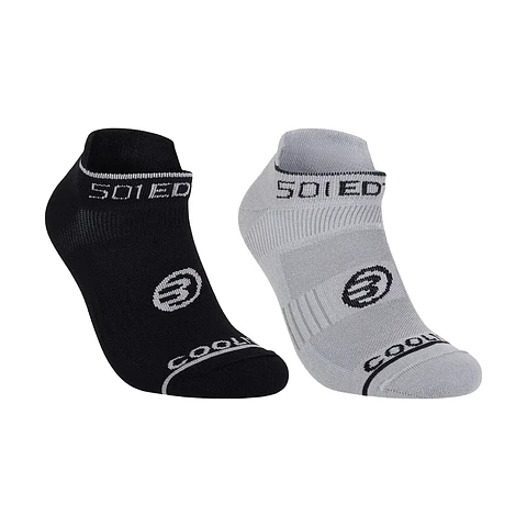 Calcetin Bullpadel BP25PR W Gris Negro (PACK 2UND)