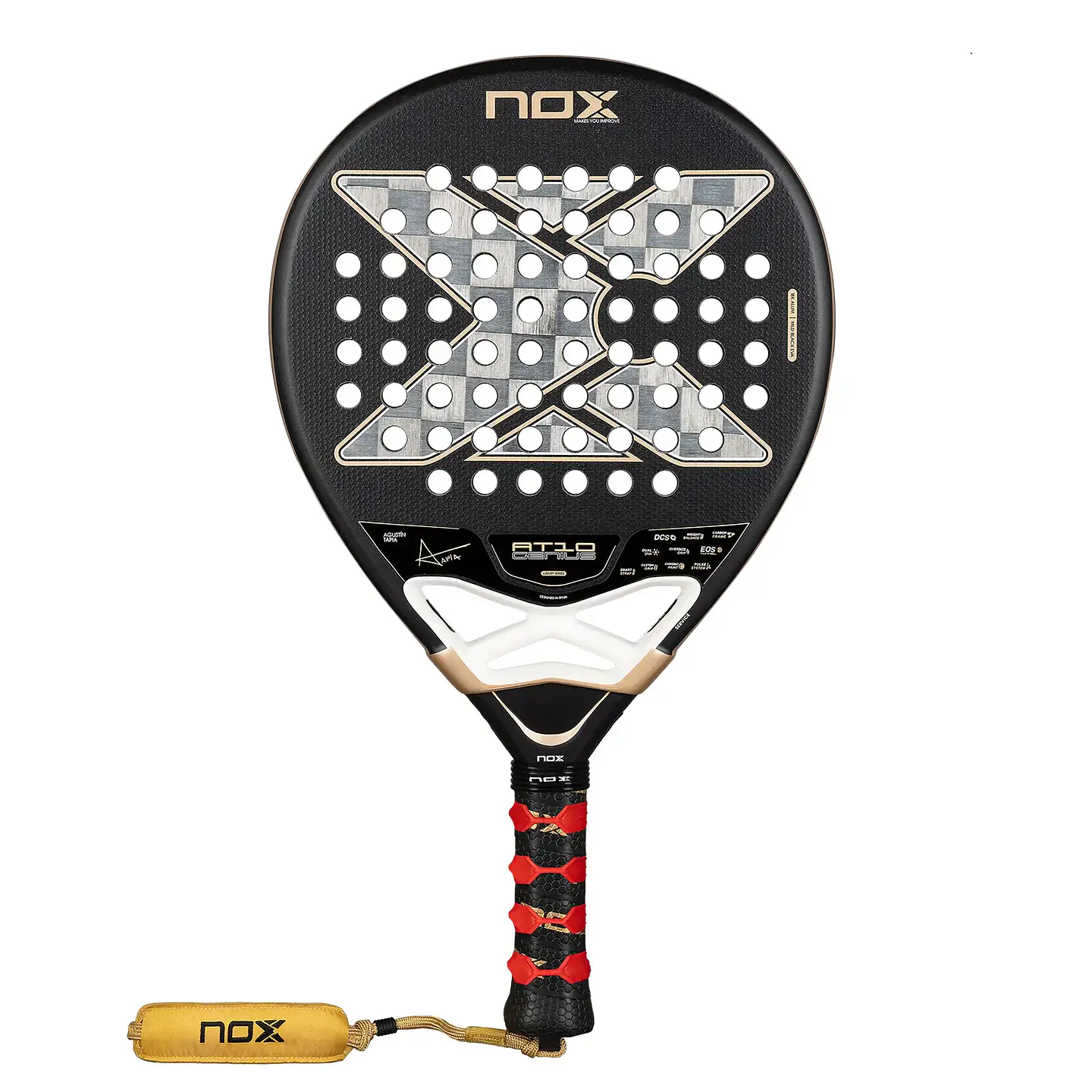 Pala de pádel Nox AT10 Luxury Genius 18k Alum by Agustin Tapia 2026 3