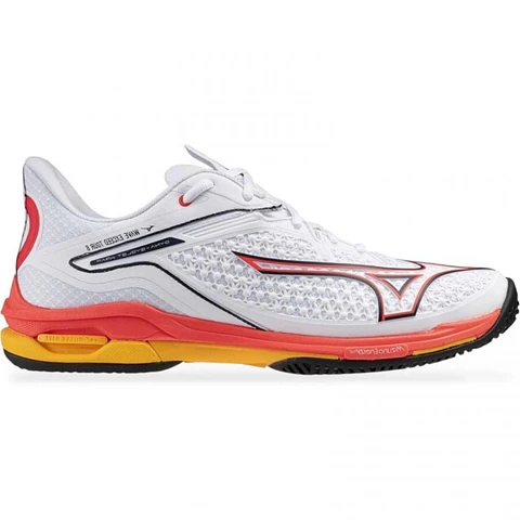 Zapatilla Mizuno Wave Exceed Tour 6 Clay Blanco Coral Amarillo