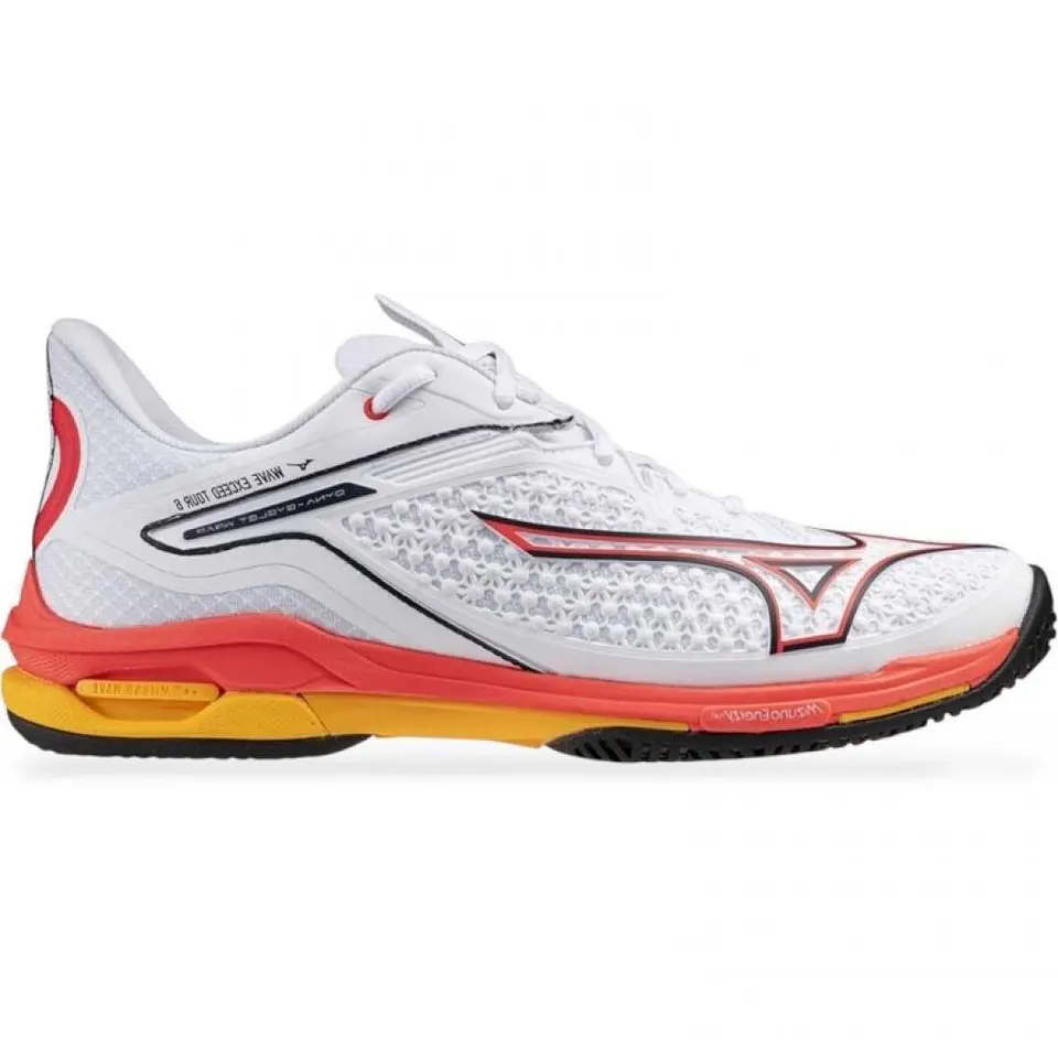 Zapatilla Mizuno Wave Exceed Tour 6 Clay Blanco Coral Amarillo 1