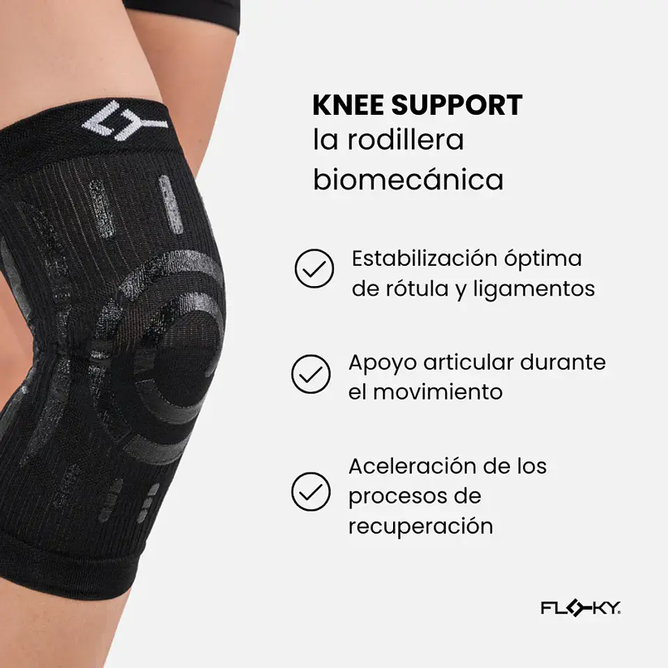 Floky Rodillera Knee Support White 10