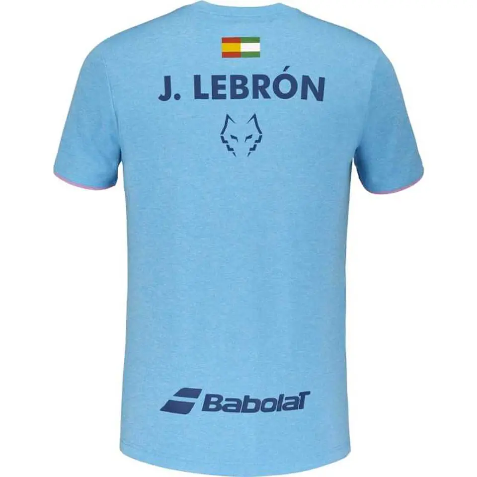 Babolat Polera Crew Neck Lebron Azul Claro 3