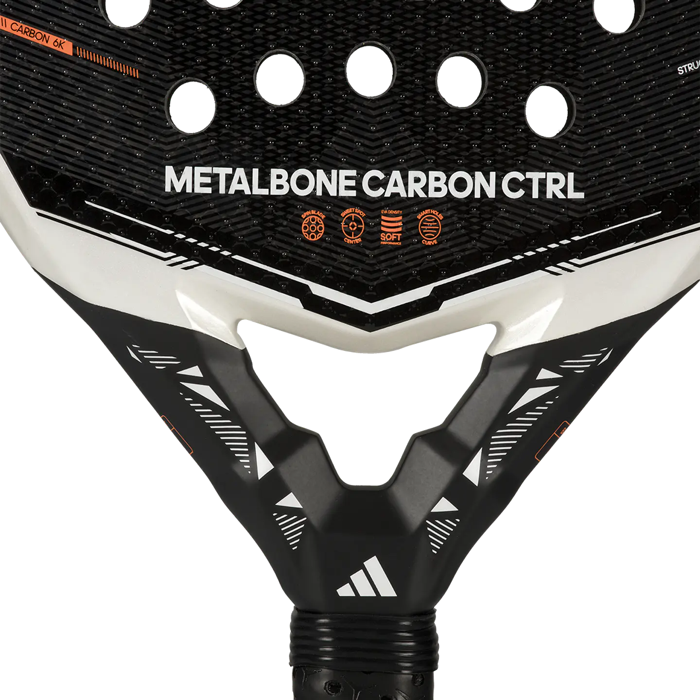Pala de pádel Adidas Metalbone Carbon CTRL 3.5 White Black 2026 7