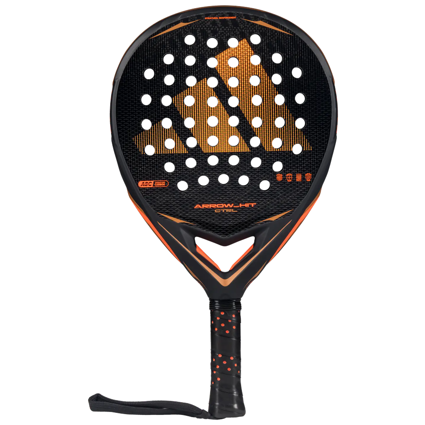 Pala de pádel Adidas Arrow Hit CTRL 3.5 Black Orange 2026 1