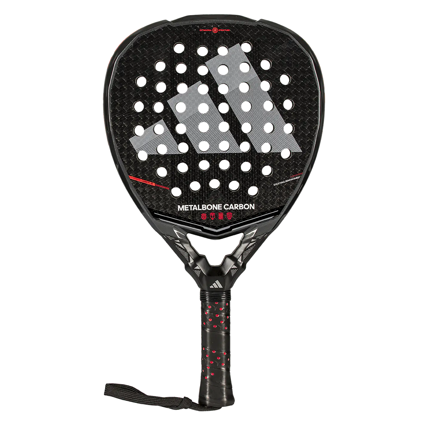 Pala de pádel Adidas Metalbone Carbon 3.5 Black Red 2026 1