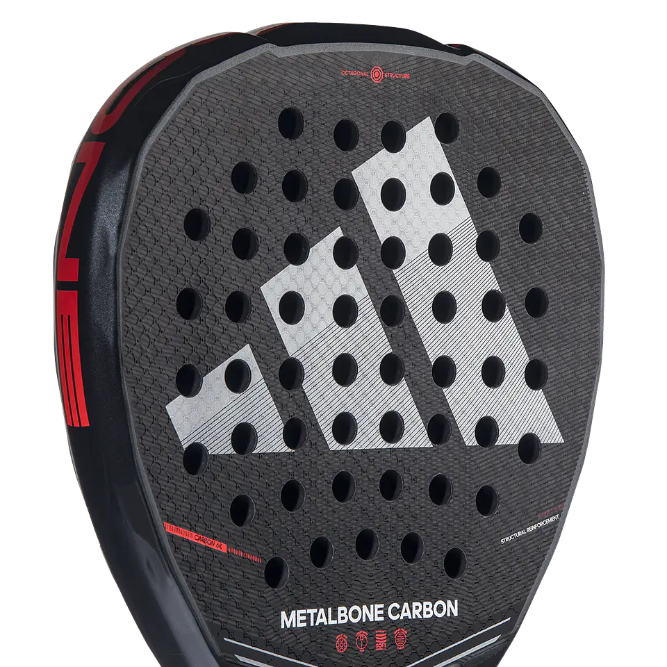 Pala de pádel Adidas Metalbone Carbon 3.5 Black Red 2026 5