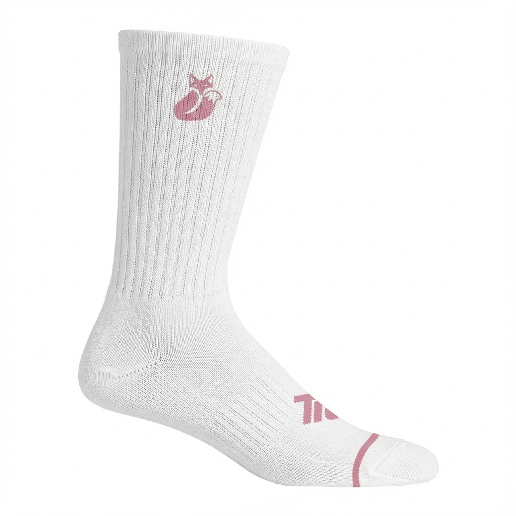 Calcetin Crew D4 Lehinde White Pink M25W