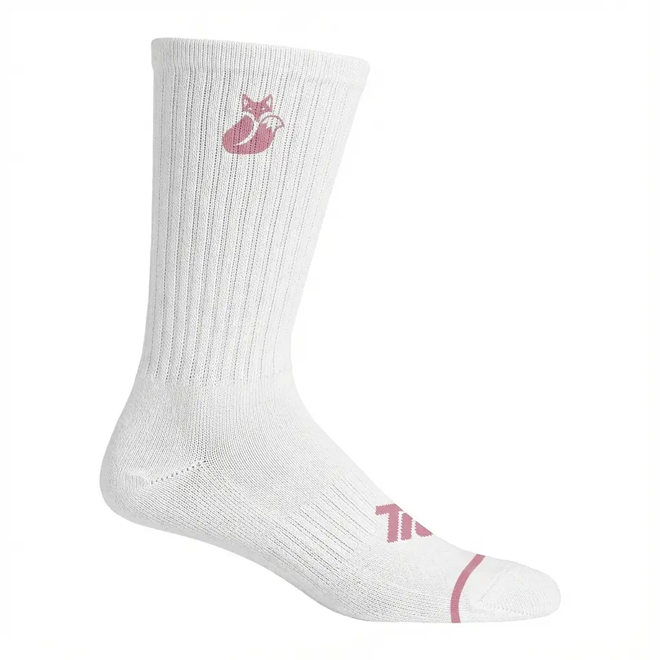 Calcetin Crew D4 Lehinde White Pink M25W 1