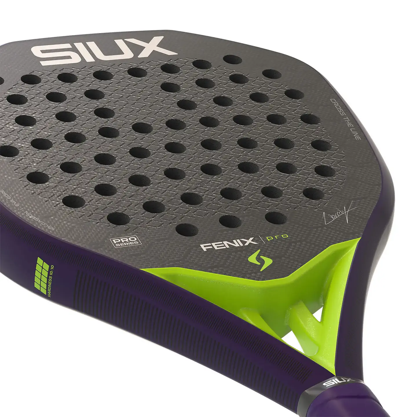 Pala de pádel Siux Fenix Pro Glow Purple Leo Augsburger 2026 5