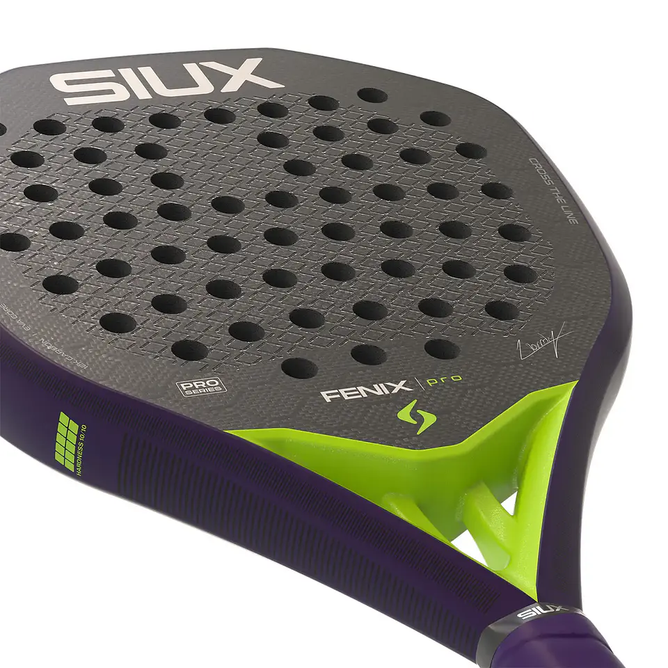 Pala de pádel Siux Fenix Pro Glow Purple Leo Augsburger 2026 5