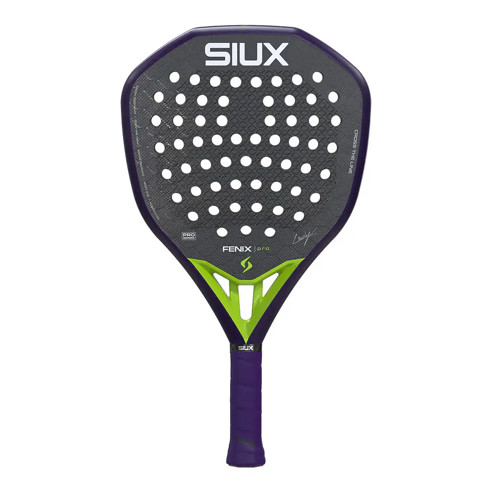 Pala de pádel Siux Fenix Pro Glow Purple Leo Augsburger 2026 1