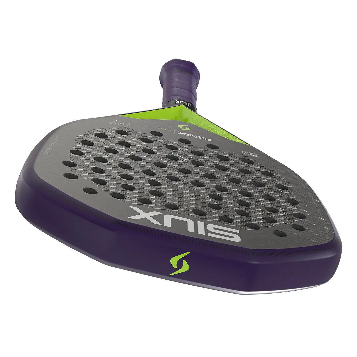 Pala de pádel Siux Fenix Pro Glow Purple Leo Augsburger 2026 6