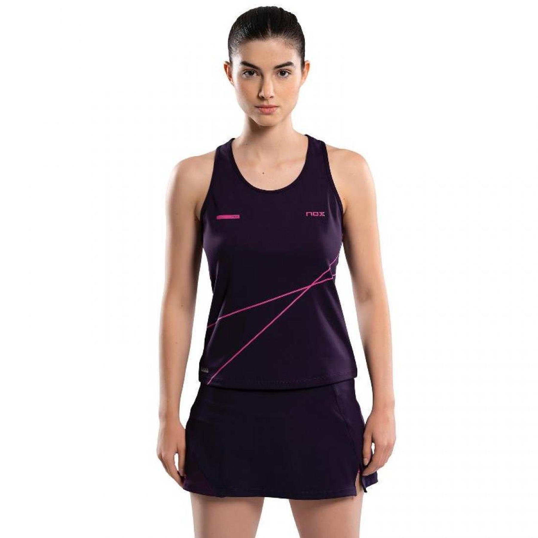  Camiseta Nox Pro Morado Oscuro Rosa Mujer