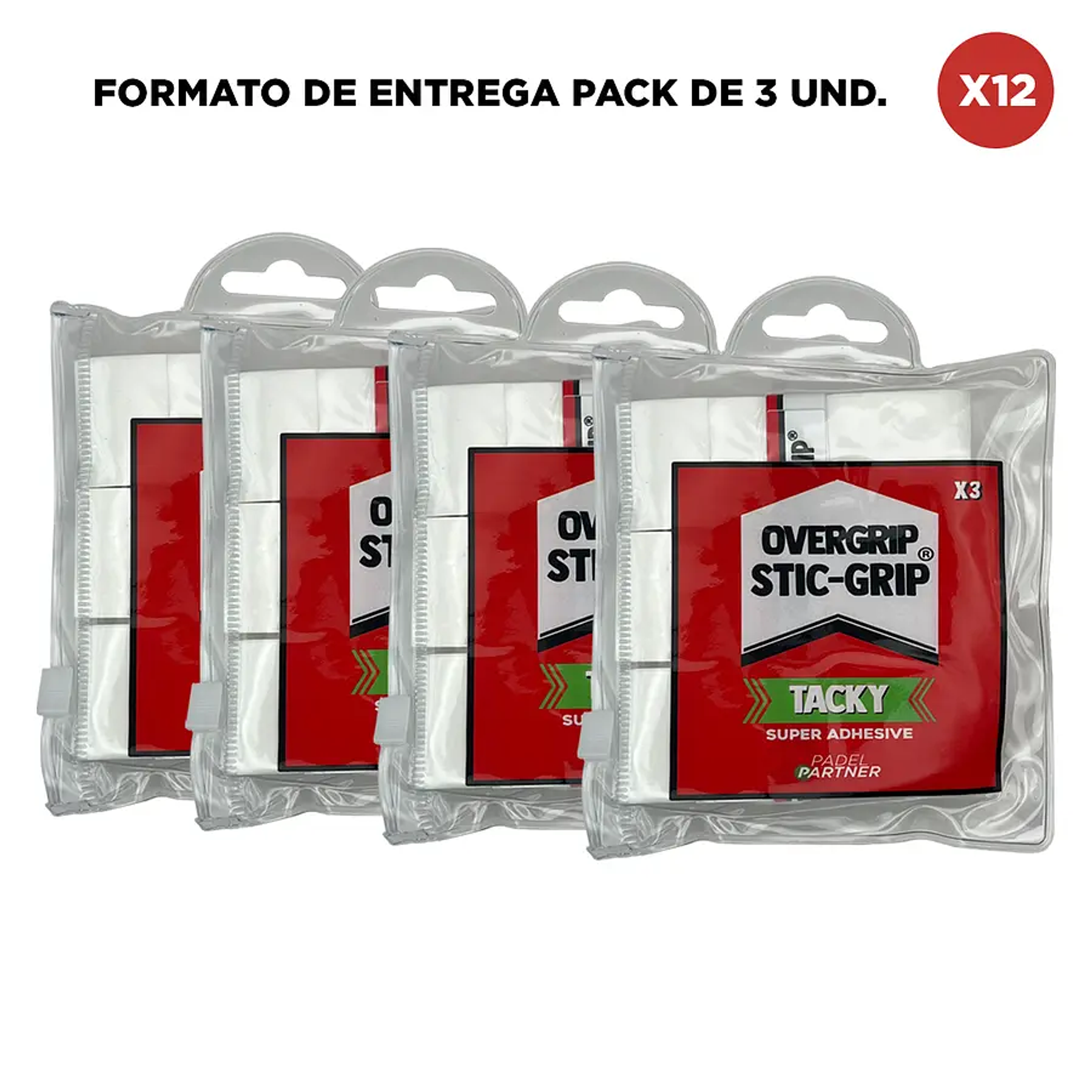 Overgrip Stic-Grip Blanco Perforado X12