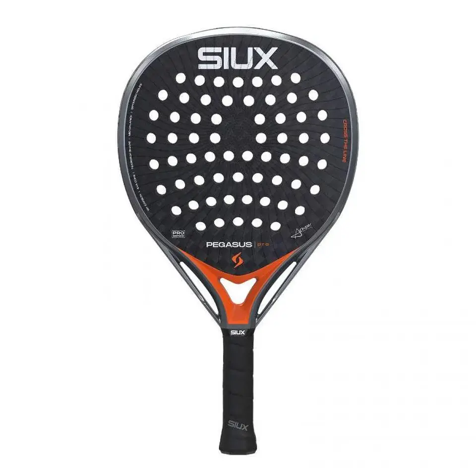 Pala de pádel Siux Pegasus Pro Gris Orange Alex Chozas 2026 1