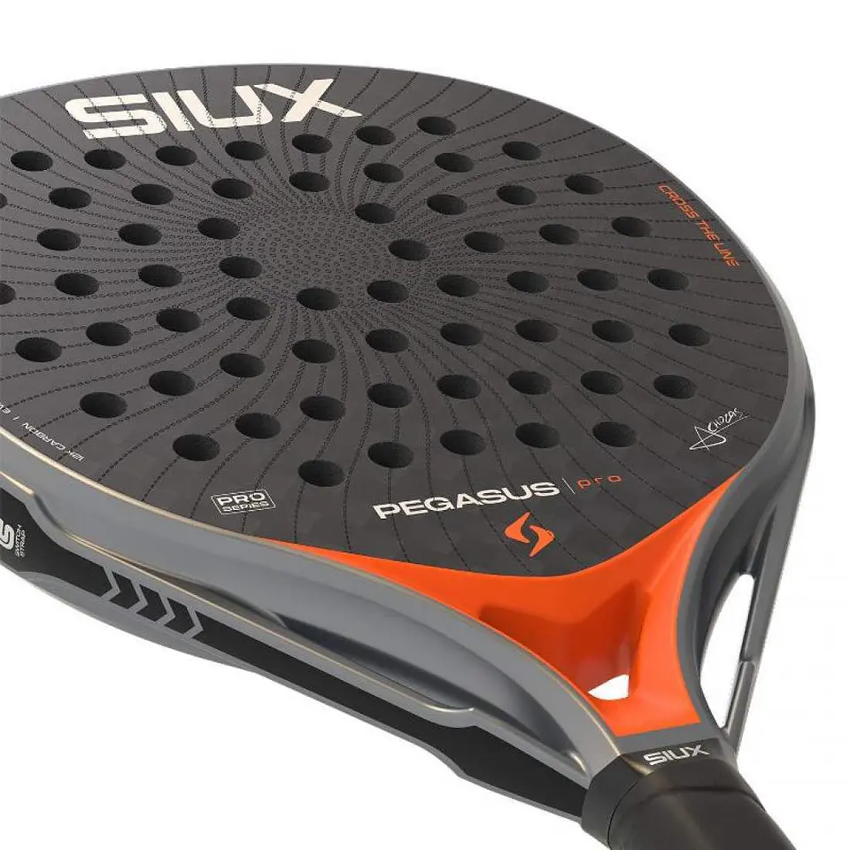Pala de pádel Siux Pegasus Pro Gris Orange Alex Chozas 2026 7
