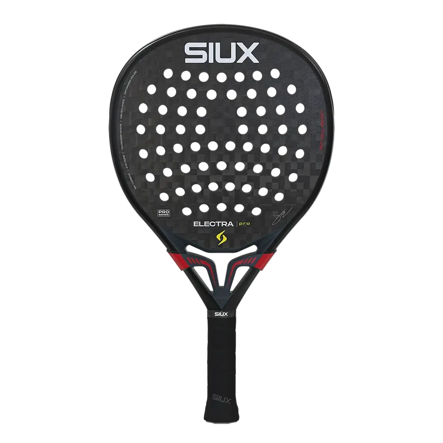 Pala de pádel Siux Stupa Electra Pro Negro Rojo 2026 1