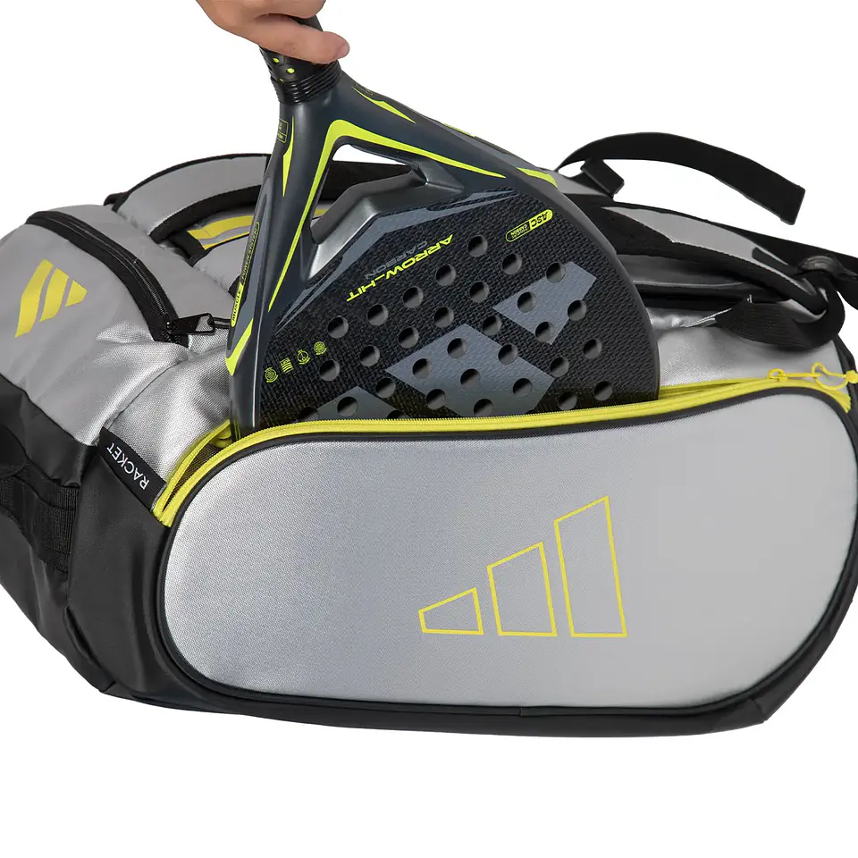 Paletero de pádel Adidas Tour Silver 2026 Silver/Lime 6
