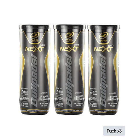 Pack de pelotas de padel Bullpadel Next Pro FIP