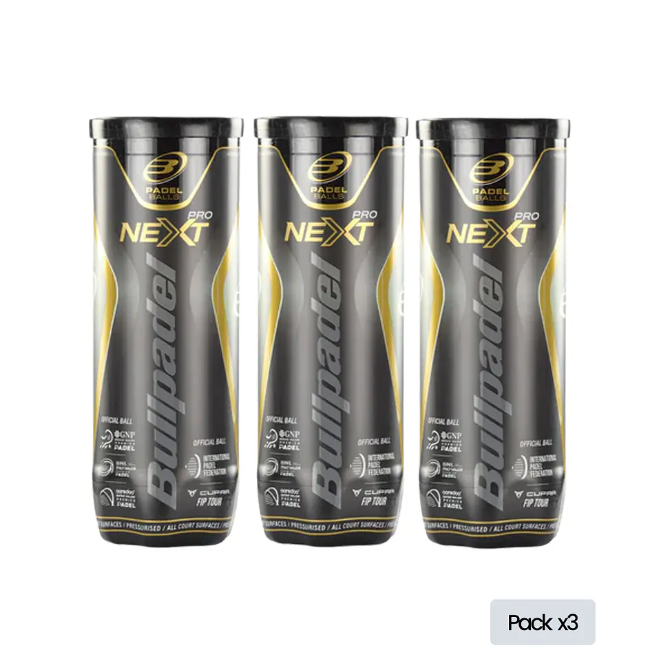Pack de pelotas de padel Bullpadel Next Pro FIP 1