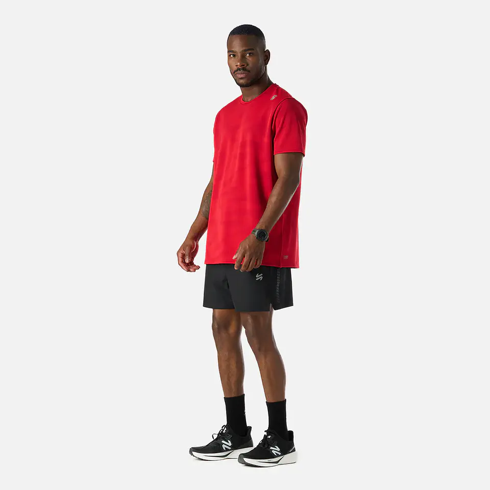 Vulcano polera hombre Built To Move Pro T-Shirt Rojo Anaranjado 3