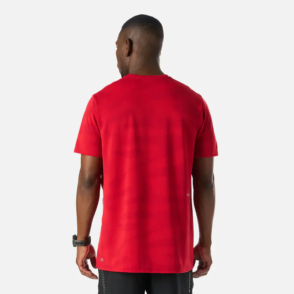 Vulcano polera hombre Built To Move Pro T-Shirt Rojo Anaranjado 4