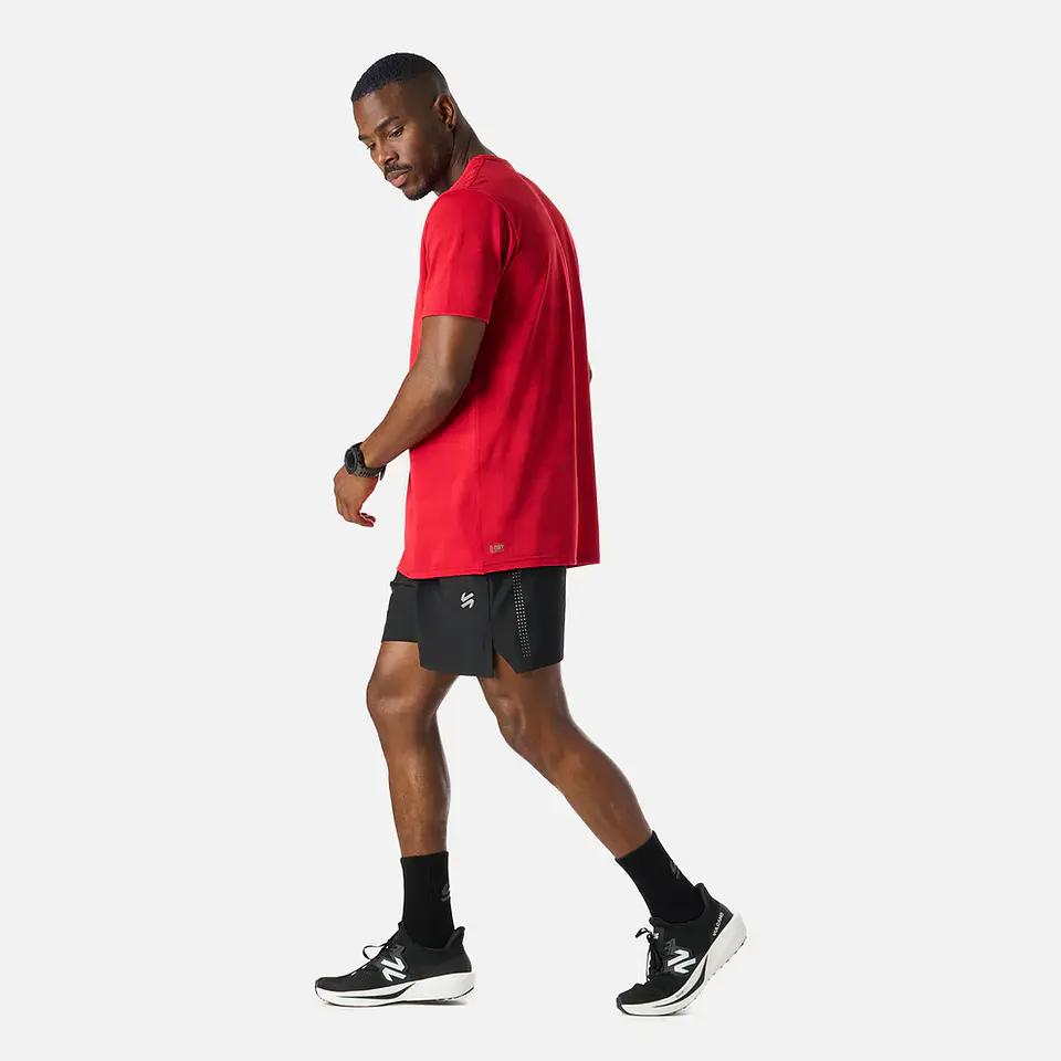 Vulcano polera hombre Built To Move Pro T-Shirt Rojo Anaranjado 5