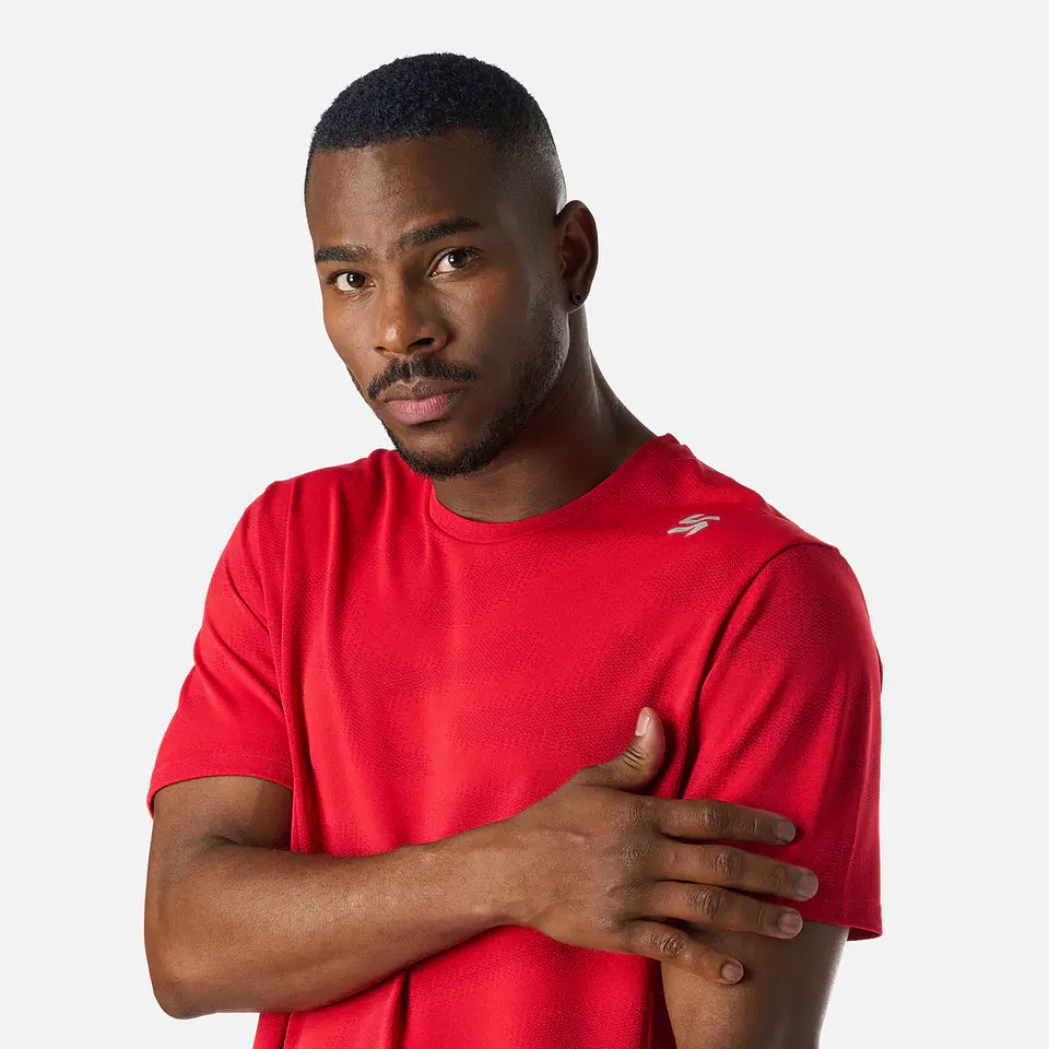 Vulcano polera hombre Built To Move Pro T-Shirt Rojo Anaranjado 6