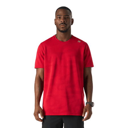 Vulcano polera hombre Built To Move Pro T-Shirt Rojo Anaranjado