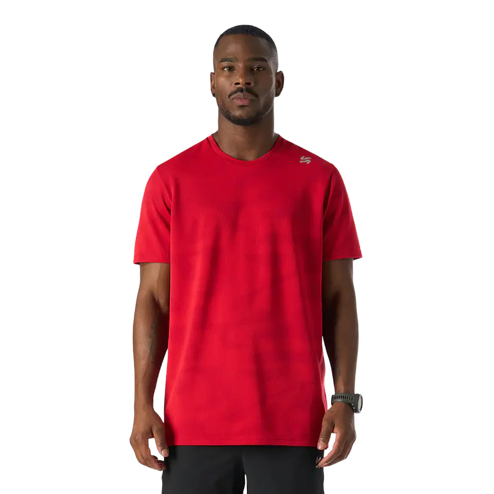 Vulcano polera hombre Built To Move Pro T-Shirt Rojo Anaranjado 1