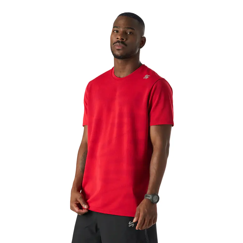 Vulcano polera hombre Built To Move Pro T-Shirt Rojo Anaranjado 2